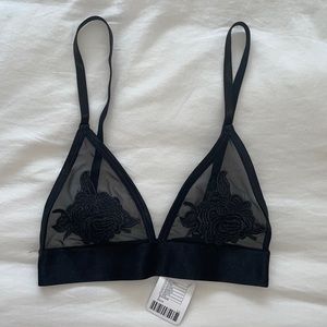 Urban Outfitters Kimchi Blue Lace Bra With Flower Appliqué